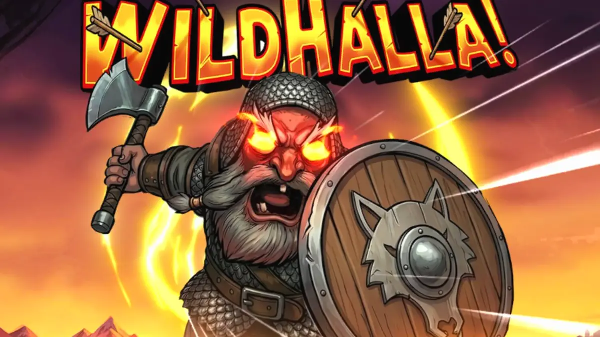 Interface do slot Wildhalla com temática viking e elementos de mitologia nórdica